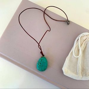 turquoise stone handmade necklace 🌿🌞
